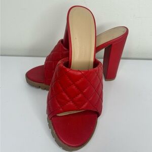 size 7 Red Wild diva Women's Heeled Sandals